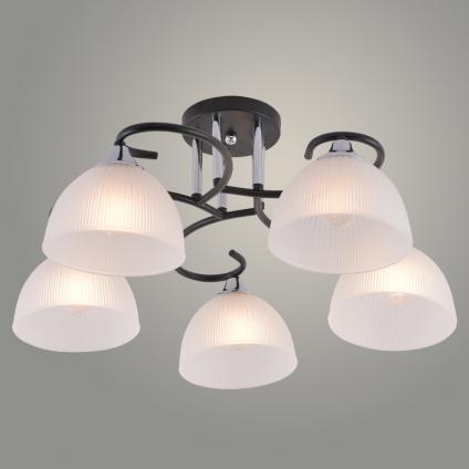 Люстра XA1635/5 BK+CR черный/хром 5х60W E27 d550 h260, HN25